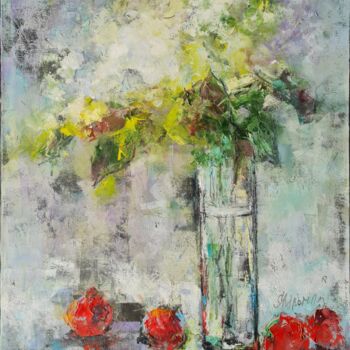 Malarstwo zatytułowany „Цветы и фрукты” autorstwa Natalie Shiporina, Oryginalna praca, Olej