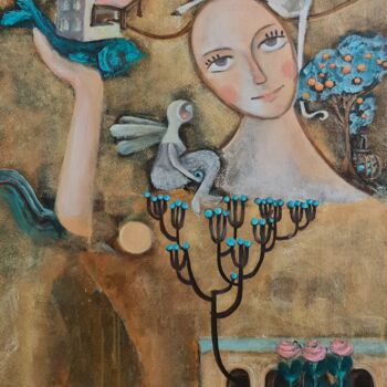 Картина под названием "Волшебное лето" - Natalie Shiporina, Подлинное произведение искусства, Акрил
