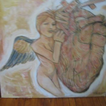 Peinture intitulée "Angel Heart" par Natalie Vann, Œuvre d'art originale