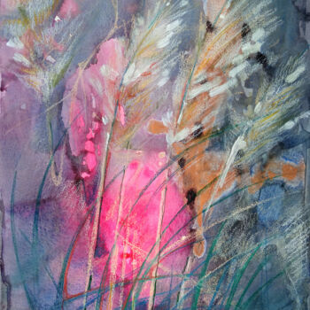 Pintura intitulada "Grass" por Nataliia Belozerova, Obras de arte originais, Acrílico