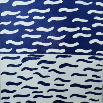 绘画 标题为“The Waves and Clouds” 由Nataliia Kutikhina (natel), 原创艺术品, 丙烯