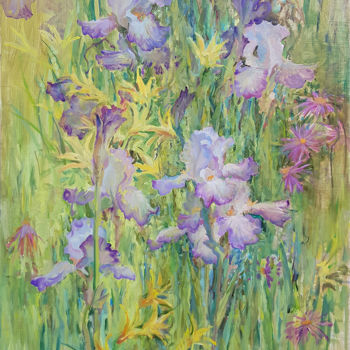 Pintura intitulada "Iris et soleil" por Nataliia Petrenko-Litvinova, Obras de arte originais, Óleo