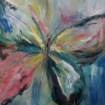 Pittura intitolato "Butterfly" da Nataliia Priputnikova, Opera d'arte originale, Olio