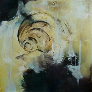 Painting titled "Snail" by Nataliia Priputnikova, Original Artwork, Oil