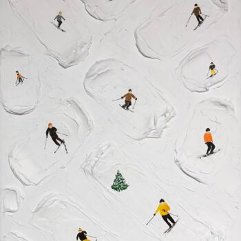 雕塑 标题为“Series "Alpine Skii…” 由Nataliia Krykun, 原创艺术品, 丙烯 安装在木质担架架上
