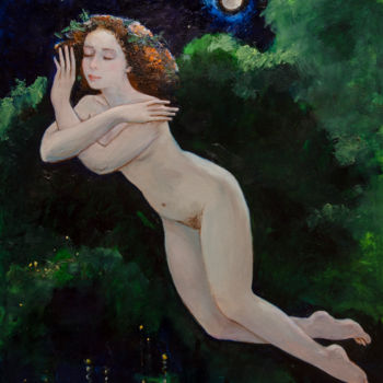 Painting titled "Not a dream - in a…" by Nataliy Korobova, Original Artwork, Oil
