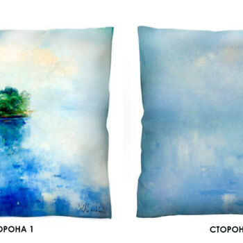 Textile Art titled "SOFA CUSHION 10" by Nataliy Korobova, Original Artwork, Fabric