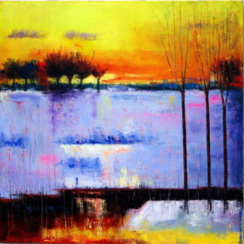 Schilderij getiteld "Almost Spring" door Nataliya Bagatskaya, Origineel Kunstwerk, Olie