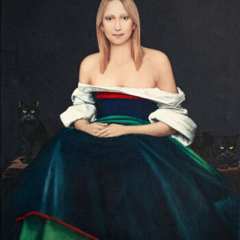Pittura intitolato "Contemporary portra…" da Nataliya Bagatskaya, Opera d'arte originale, Acrilico