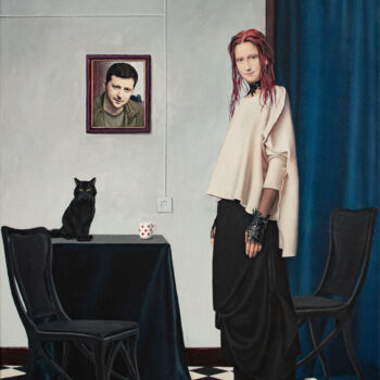 Schilderij getiteld "Contemporary portra…" door Nataliya Bagatskaya, Origineel Kunstwerk, Acryl