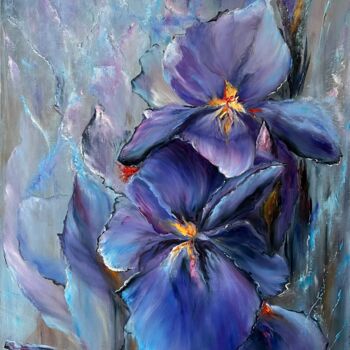 Pintura intitulada "The mystery of iris…" por Natalie Demina, Obras de arte originais, Óleo