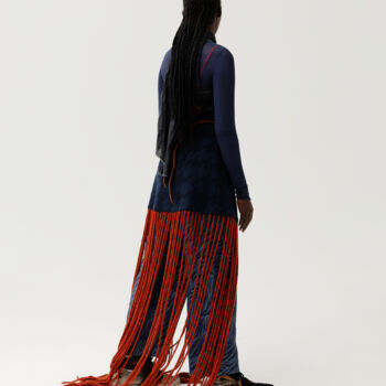 Textile Art titled "A peplum skirt on a…" by Nataliya Gross, Original Artwork, Fabric