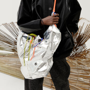 Arte tessile intitolato "TPU shopping bag wi…" da Nataliya Gross, Opera d'arte originale, Tessuto
