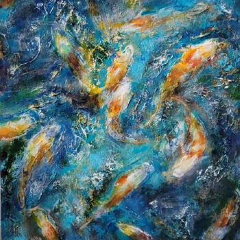 Painting titled "Рыбки" by Nataliya Kanavalava, Original Artwork, Acrylic