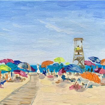 "The beach" başlıklı Tablo Nataliya Lemesheva tarafından, Orijinal sanat, Petrol Diğer sert panel üzerine monte edilmiş