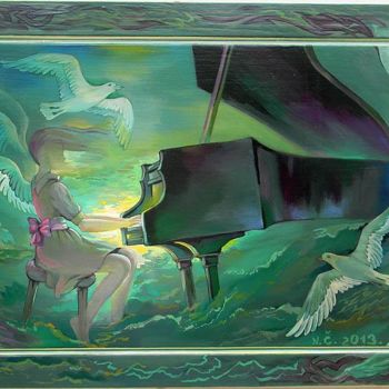 Peinture intitulée "Concerto pour orche…" par Natalja Cernecka, Œuvre d'art originale, Huile