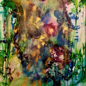 Pintura titulada "relict forest" por Natalja Surikova, Obra de arte original, Tinta