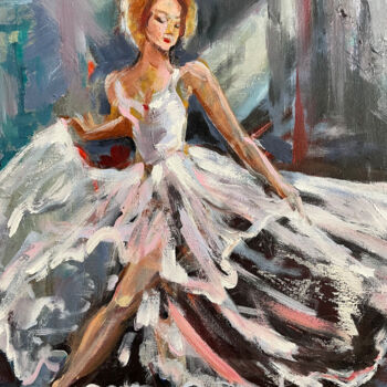 Pintura intitulada "Dancer" por Natalja Dibanina, Obras de arte originais, Acrílico Montado em Armação em madeira