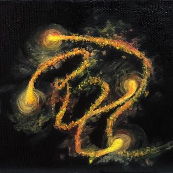 Картина под названием "Огоньки" - Наталия Осадчук, Подлинное произведение искусства, Масло