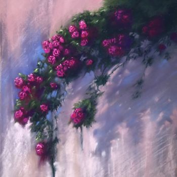 Pittura intitolato "Rose Shadow" da Nataly Mikhailiuk, Opera d'arte originale, Pastello