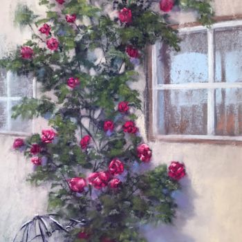 Painting titled "Front Garden" by Nataly Mikhailiuk, Original Artwork, Pastel