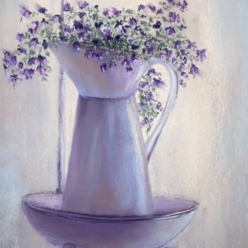 제목이 "Lavender Provence II"인 미술작품 Nataly Mikhailiuk로, 원작, 파스텔