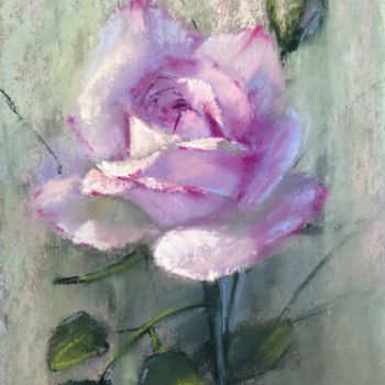 Painting titled "Portrait of a Rose…" by Nataly Mikhailiuk, Original Artwork, Pastel