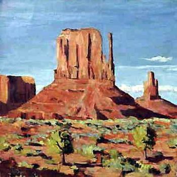 Painting titled "Mitten pole, Monume…" by Nataly Jolibois, Original Artwork, Oil