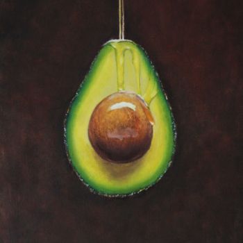 Painting titled "avocado" by Nataliia Kartseva (Nk), Original Artwork, Oil
