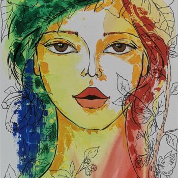 Peinture intitulée "Summer Flamenco - W…" par Natalya Cernov, Œuvre d'art originale, Acrylique