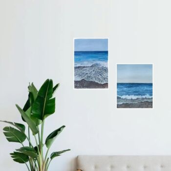 Pintura titulada "diptych summertime…" por Natalya Mitrofanova, Obra de arte original, Oleo