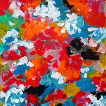 Painting titled "" Explosion des cou…" by Natalya Mougenot, Original Artwork, Acrylic