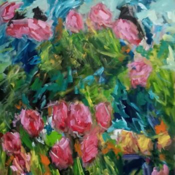 Painting titled "Burst of spring nat…" by Natalya Mougenot, Original Artwork, Oil