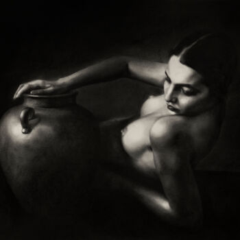 Dessin intitulée "My Danaide" par Natalya Pravda, Œuvre d'art originale, Pastel