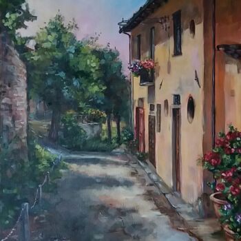 Peinture intitulée "Via Vespignano" par Natalya Smirnova, Œuvre d'art originale, Huile