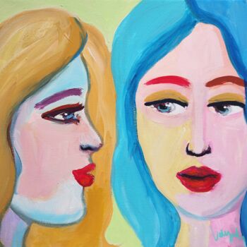 Schilderij getiteld "Self reflection two…" door Natalya Volynska, Origineel Kunstwerk, Acryl