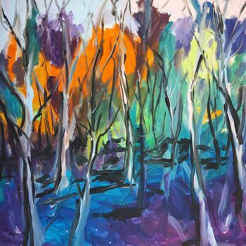제목이 "Abstract Forest Lan…"인 미술작품 Natalya Volynska로, 원작, 아크릴