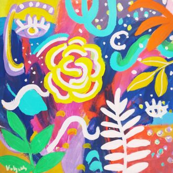 Malerei mit dem Titel "Floral Art Abstract…" von Natalya Volynska, Original-Kunstwerk, Acryl