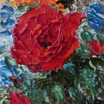 Pintura titulada "rose" por Natalya Yurina, Obra de arte original, Oleo