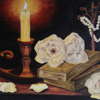 Картина под названием "Ванильное настроени…" - Natalya Matkovskaya, Подлинное произведение искусства, Масло