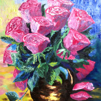 Painting titled "Букет (bouquet)" by Natalya Matkovskaya, Original Artwork, Oil