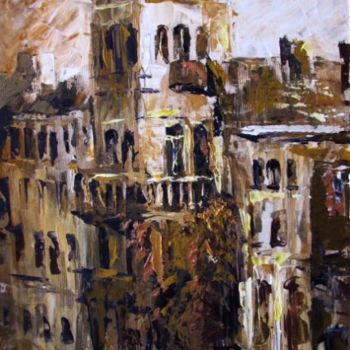 Painting titled "Lviv" by Nataly Basarab, Original Artwork, Oil