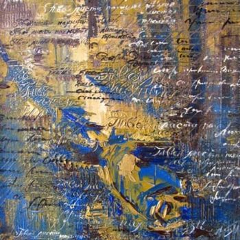 Malerei mit dem Titel "Tes lettres ont l'o…" von Nataly Basarab, Original-Kunstwerk, Öl