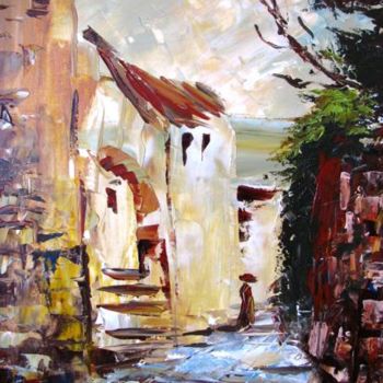 Painting titled "Promenade" by Nataly Basarab, Original Artwork, Oil