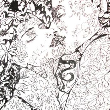 Desenho intitulada "Un baiser Doux" por Nataly Basarab, Obras de arte originais, Outro