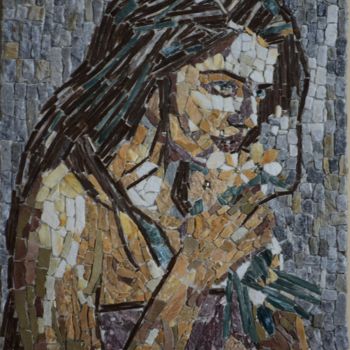 Sculpture titled "fille 2" by Natasha, Original Artwork, Mosaic