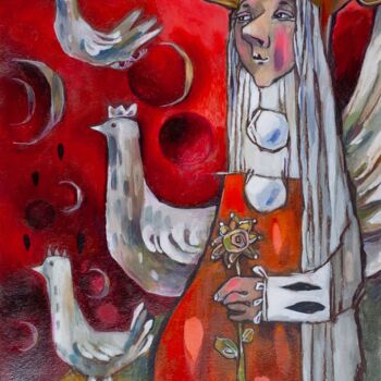 Pittura intitolato "Her Magisty" da Natasha Ermolaeva, Opera d'arte originale, Acquarello