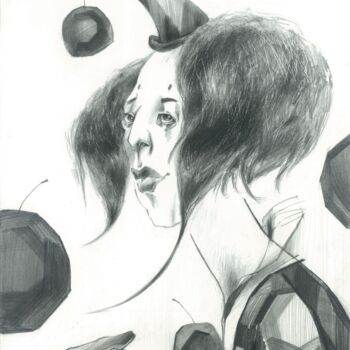 Disegno intitolato "Internal world" da Natasha Ermolaeva, Opera d'arte originale, Grafite