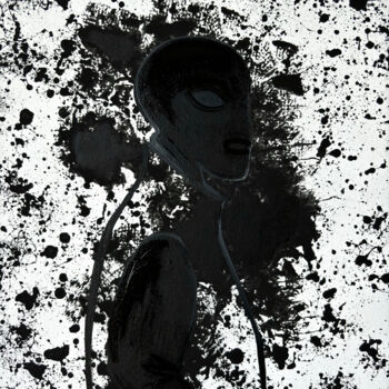 Картина под названием "Disappearing gangst…" - Natasha Kochart, Подлинное произведение искусства, Акрил