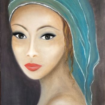 Картина под названием "Незнакомка" - Natalya Kostomarova, Подлинное произведение искусства, Масло